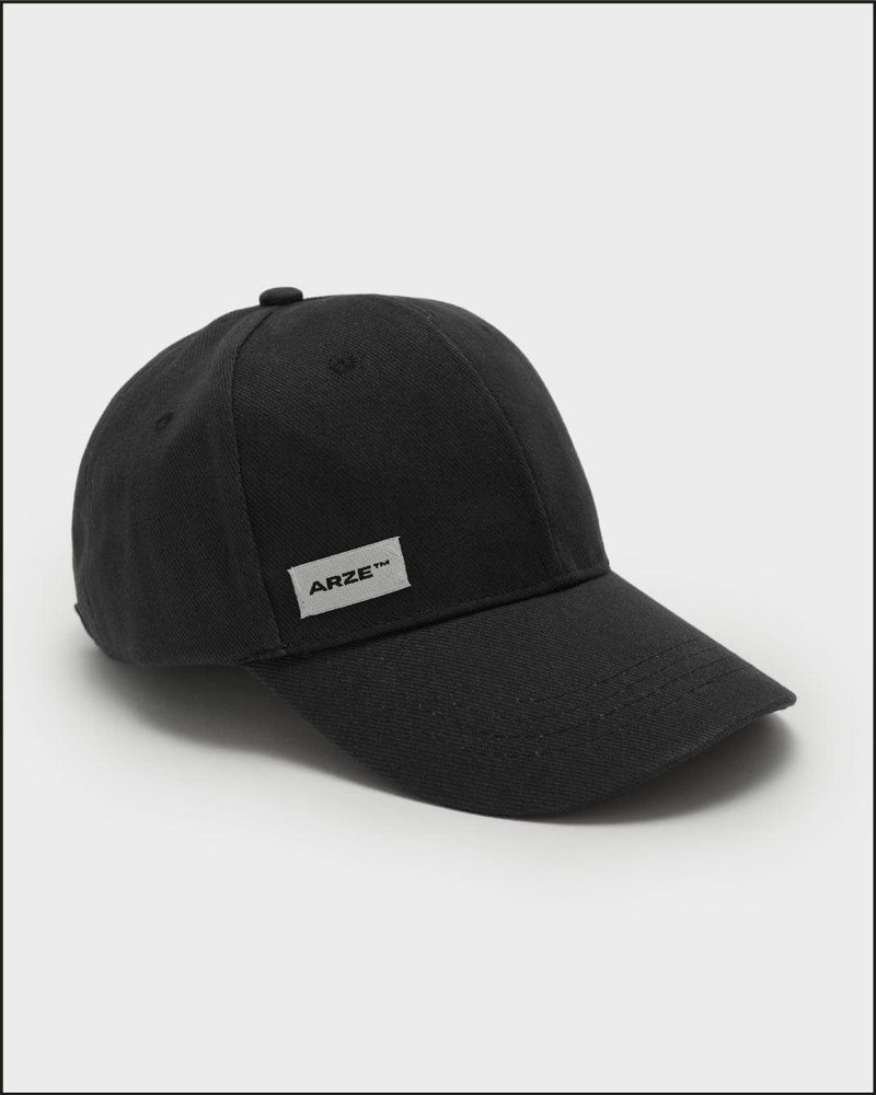 BLACK ORGANIC COTTON CAP - ARZE™